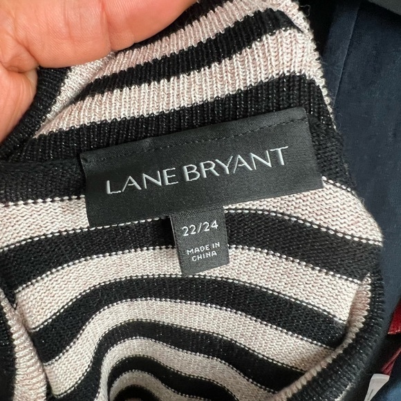 Lane Bryant striped turtleneck long sleeve sweater peekaboo 22/24 - Picture 11 of 11